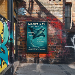 Majestic Manta Ray Poster
