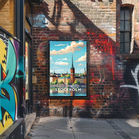 Stockholm Serenity: Picturesque Cityscape Urban or Cityscape Poster
