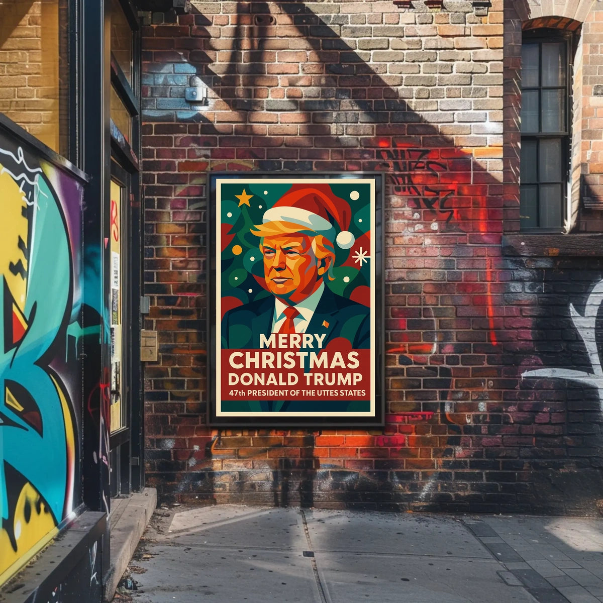 Santa's Festive Delight: Christmas Pop Culture Poster