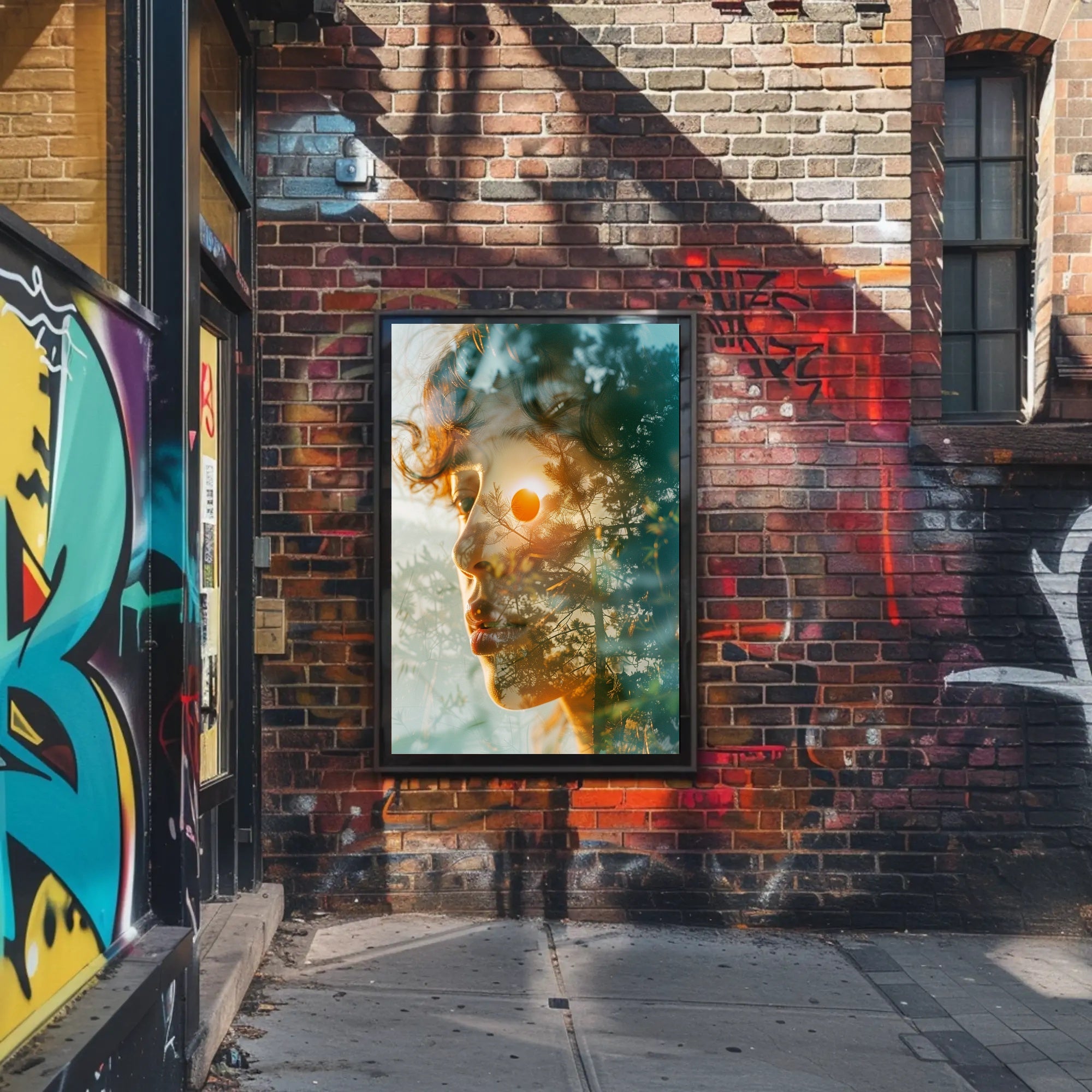 Dreamy Double Exposure Nature Harmony Poster PosterGoat