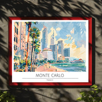 Monte Carlo Cityscape Poster PosterGoat