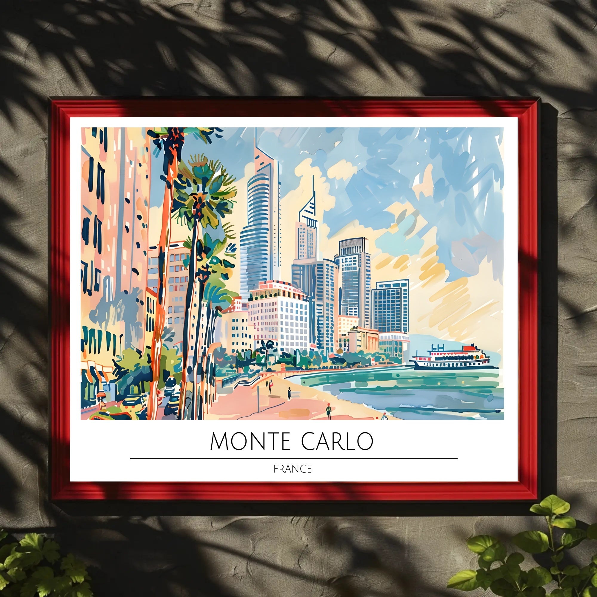 Monte Carlo Cityscape Poster PosterGoat