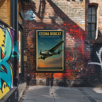 Cessna Bobcat Vintage Aviation Poster: Inspiring Flight Art