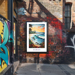 Hawaiian Tropical Paradise Travel Poster PosterGoat