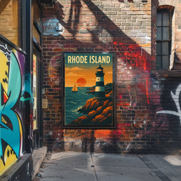 Rhode Island Coastal Charm Poster