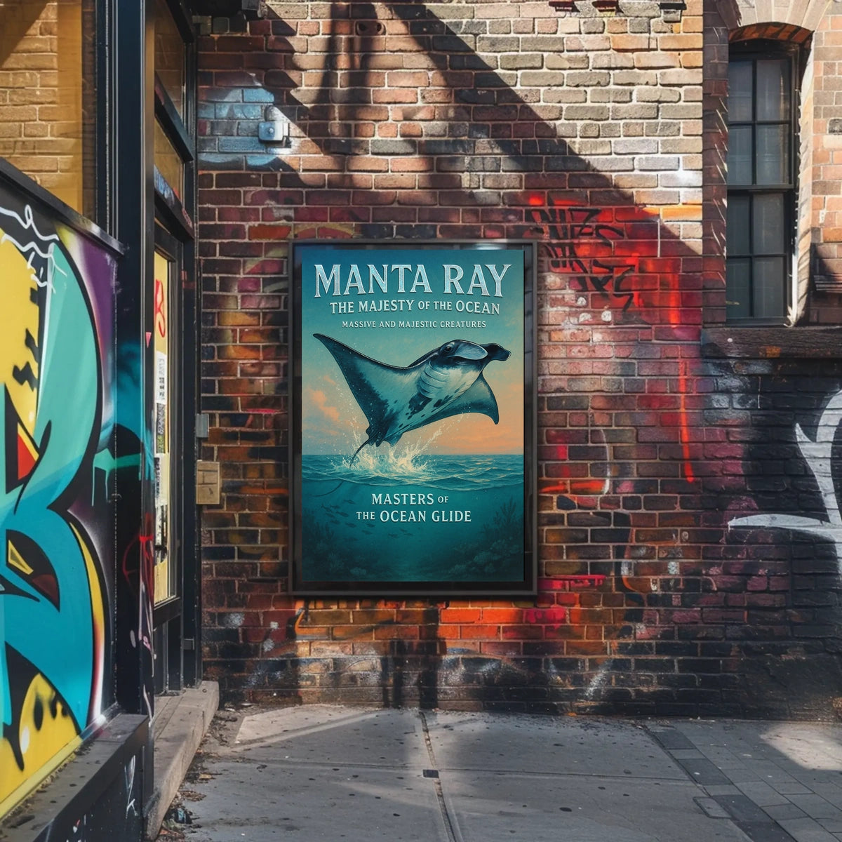 Manta Ray Majesty Animal Poster