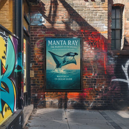 Manta Ray Majesty Animal Poster