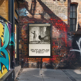 Patriotic Soldier Confronts Enemy in Propaganda Poster PosterGoat