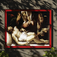 Solemn 17th-Century Religious Art Theme Cultural Heritage Poster