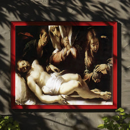 Solemn 17th-Century Religious Art Theme Cultural Heritage Poster