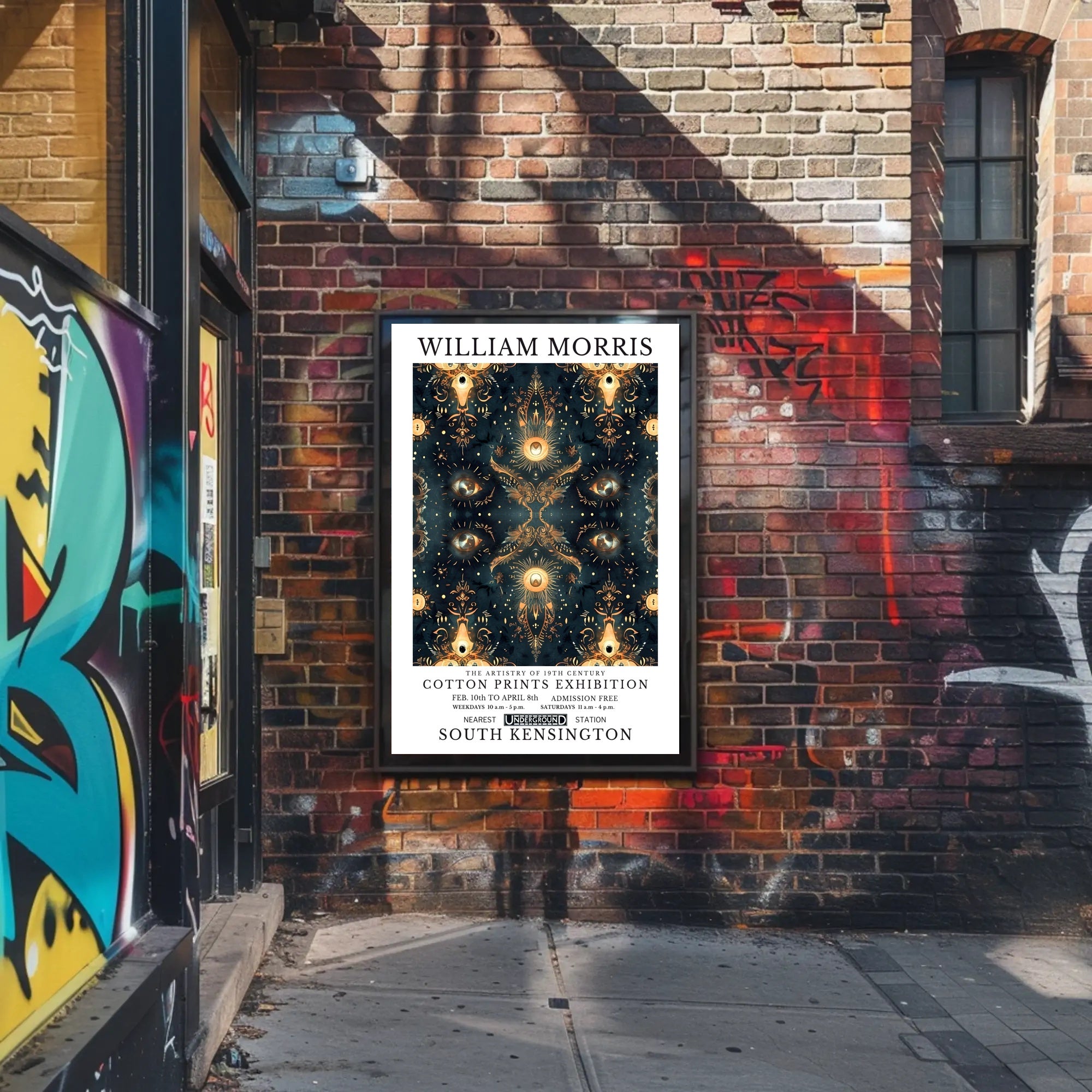 William Morris 19th Century Cotton Prints Poster
