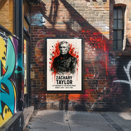 Zachary Taylor Watercolor Artistic Historical or Presidential Poster