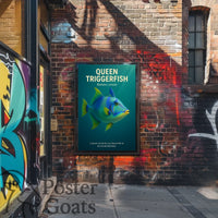 Queen Triggerfish Photorealistic Art Animal Poster