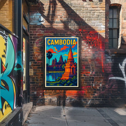 Cambodia Travel Poster