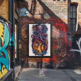 The Enigmatic Kraken Art Print Poster for Home Decor and Wall Art PosterGoat