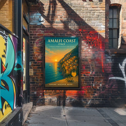 Amalfi Coast Sunset Beauty Culture Poster