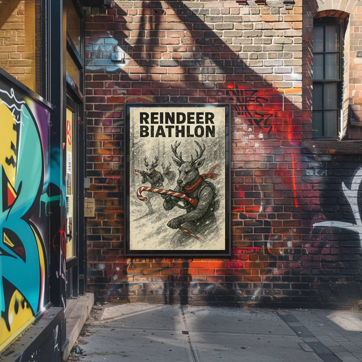 Reindeer Biathlon Poster