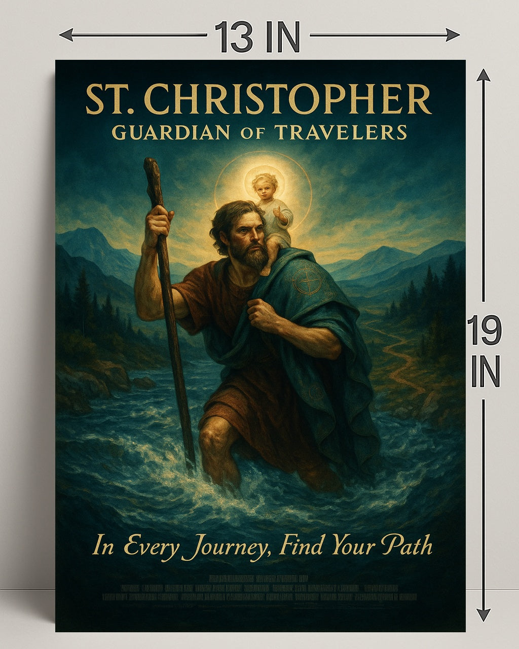 St. Christopher Guardian Of Travelers Poster