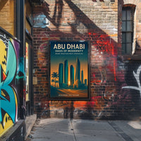 Abu Dhabi Cityscape Tradition Meets Innovation Travel Poster