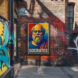 Socrates Mosaic Portrait Poster