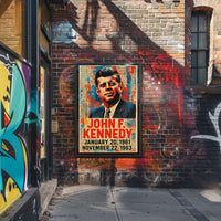 John F. Kennedy 35th President of the United States Street Art Mashup Poster