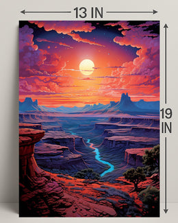 Canyon Sunset Serenity Poster PosterGoat