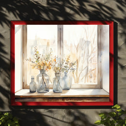Tranquil Window Still Life Poster
