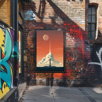 Rocket Launch At Dusk Poster