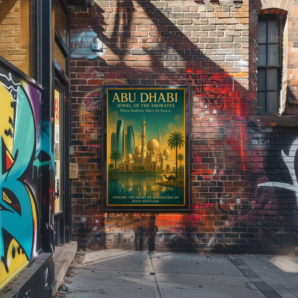 Abu Dhabi Wonders Tradition Meets Modernity Travel Poster