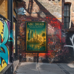 Abu Dhabi Wonders Tradition Meets Modernity Travel Poster