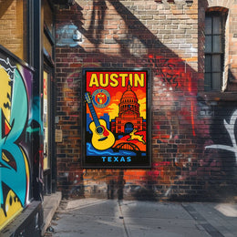 Vibrant Austin, Texas Poster PosterGoat