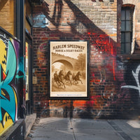 Harlem Speedway Horse Racing Poster PosterGoat