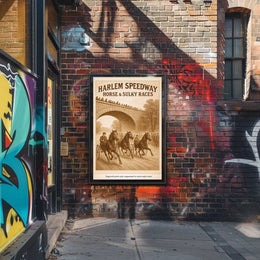 Harlem Speedway Horse Racing Poster PosterGoat