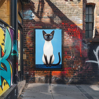 Siamese Cat Poster Modern Wall Art Print