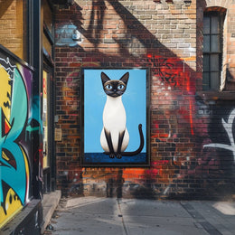 Siamese Cat Poster Modern Wall Art Print