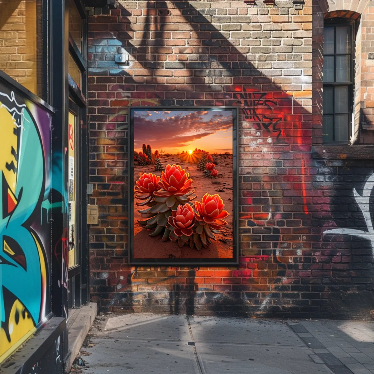 Desert Bloom At Sunset Poster