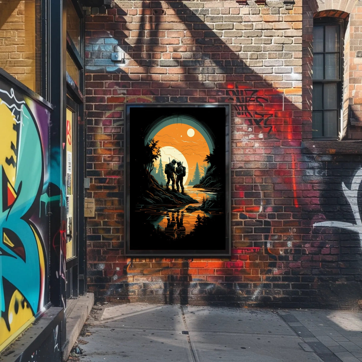 Cosmic Explorers at Sunset Poster