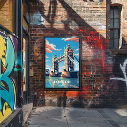 London Tower Bridge Travel Poster