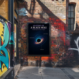 Black Hole Anatomy Modern Illustrative Space or Astronomy Poster