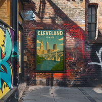 Cleveland, Ohio Cityscape Poster