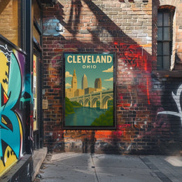 Cleveland, Ohio Cityscape Poster