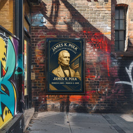 James K. Polk Patriotic Historical or Presidential Poster PosterGoat