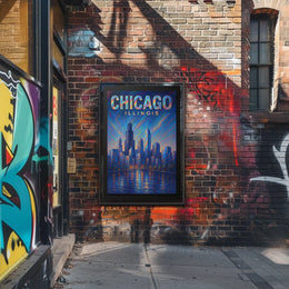 Chicago Skyline Art Poster