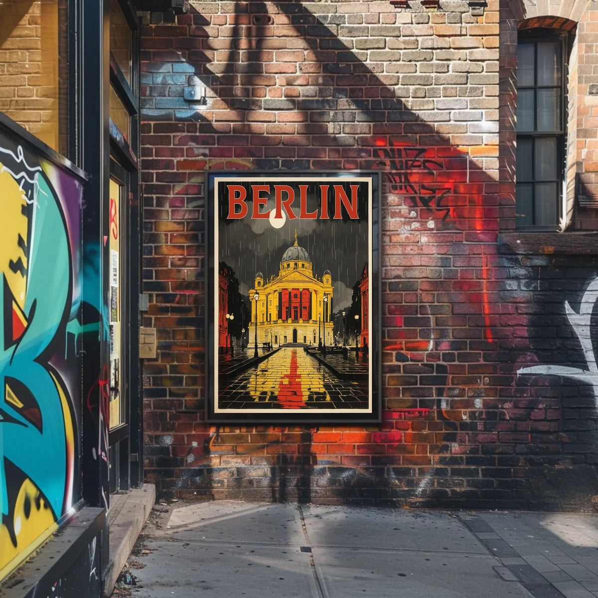 Berlin Architectural Nightscape Poster
