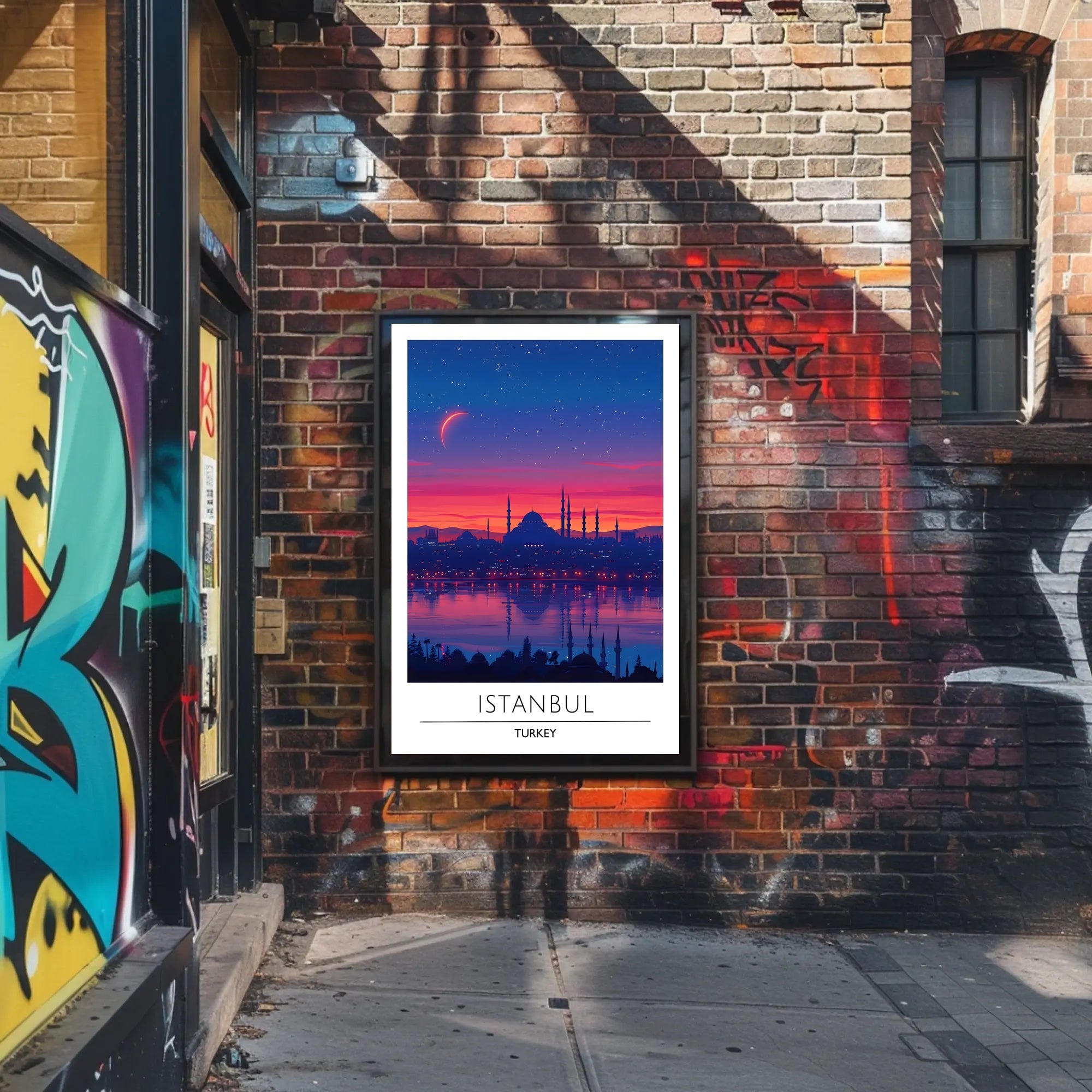 Istanbul Twilight Skyline Enchantment Urban or Cityscape Poster