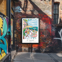 St. Tropez Sunlit Terrace Poster PosterGoat