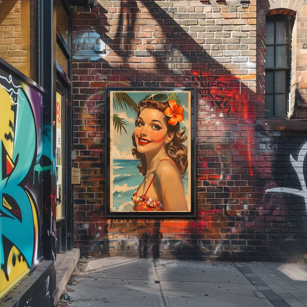 Vintage Beach Beauty Poster