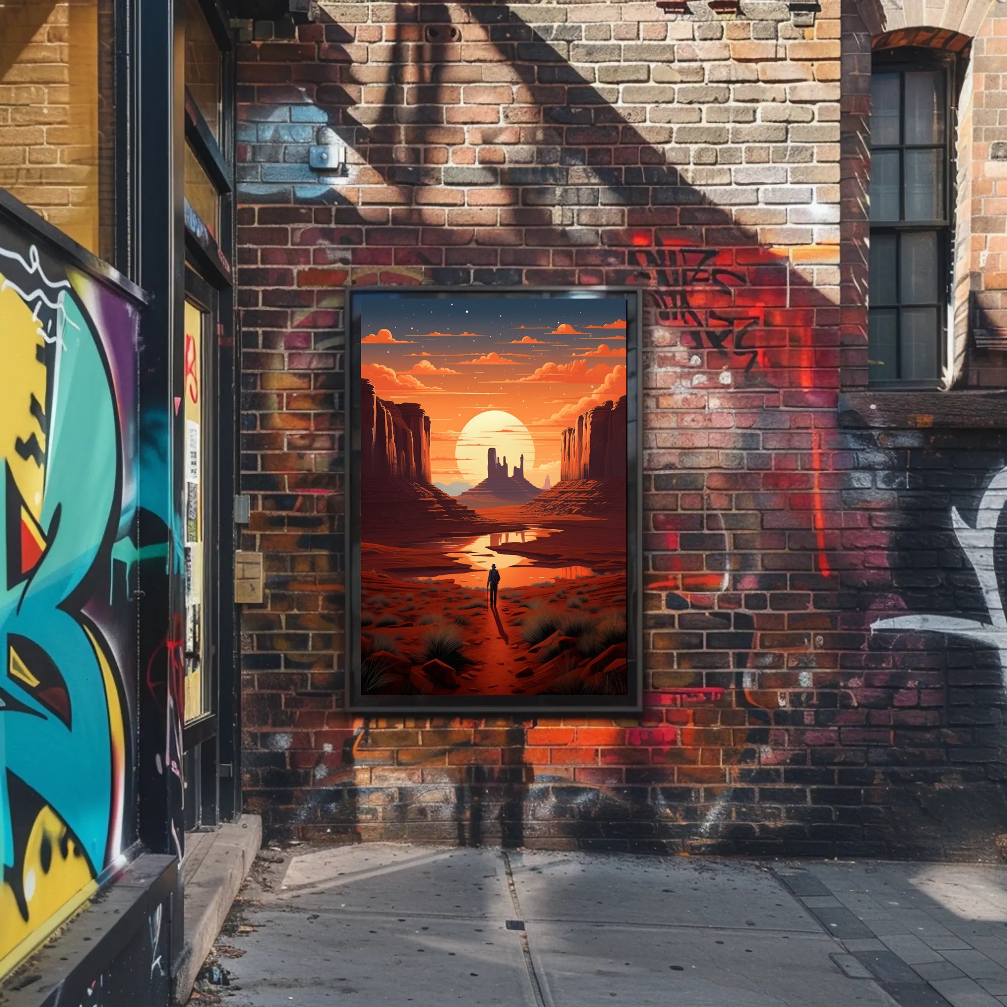 Desert Wanderer At Sunset Poster PosterGoat