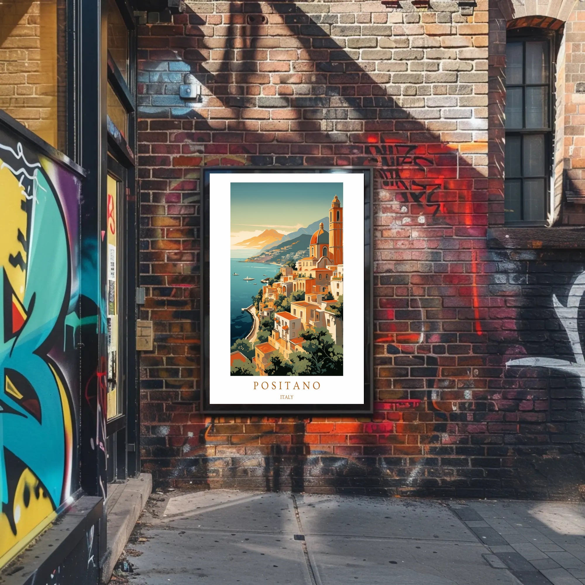 Scenic Views of Positano Poster PosterGoat