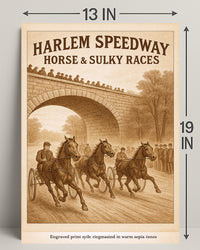 Harlem Speedway Horse Racing Poster PosterGoat